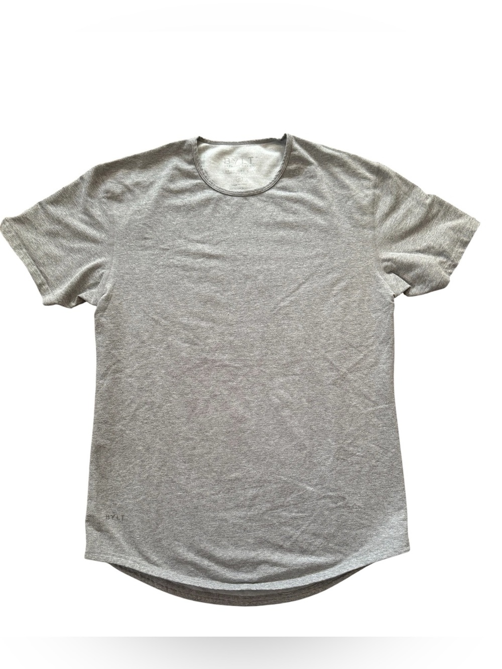 BYLT Basics Lux Drop-Cut Shirt Men’s Medium Gray Short Sleeve